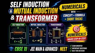 Self & Mutual Induction + Transformer Numericals | CBSE Class 12 Physics | JEE | NEET