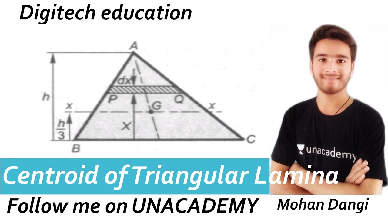 Centroid of triangular lamina engineering mechanics YouTube
