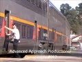 Idiot Misses Train and Tries to Ride on the Side