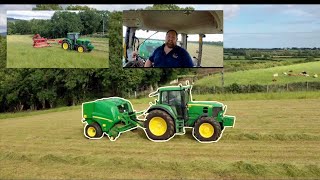 Mowing grass, Testing New Baler, will it work?