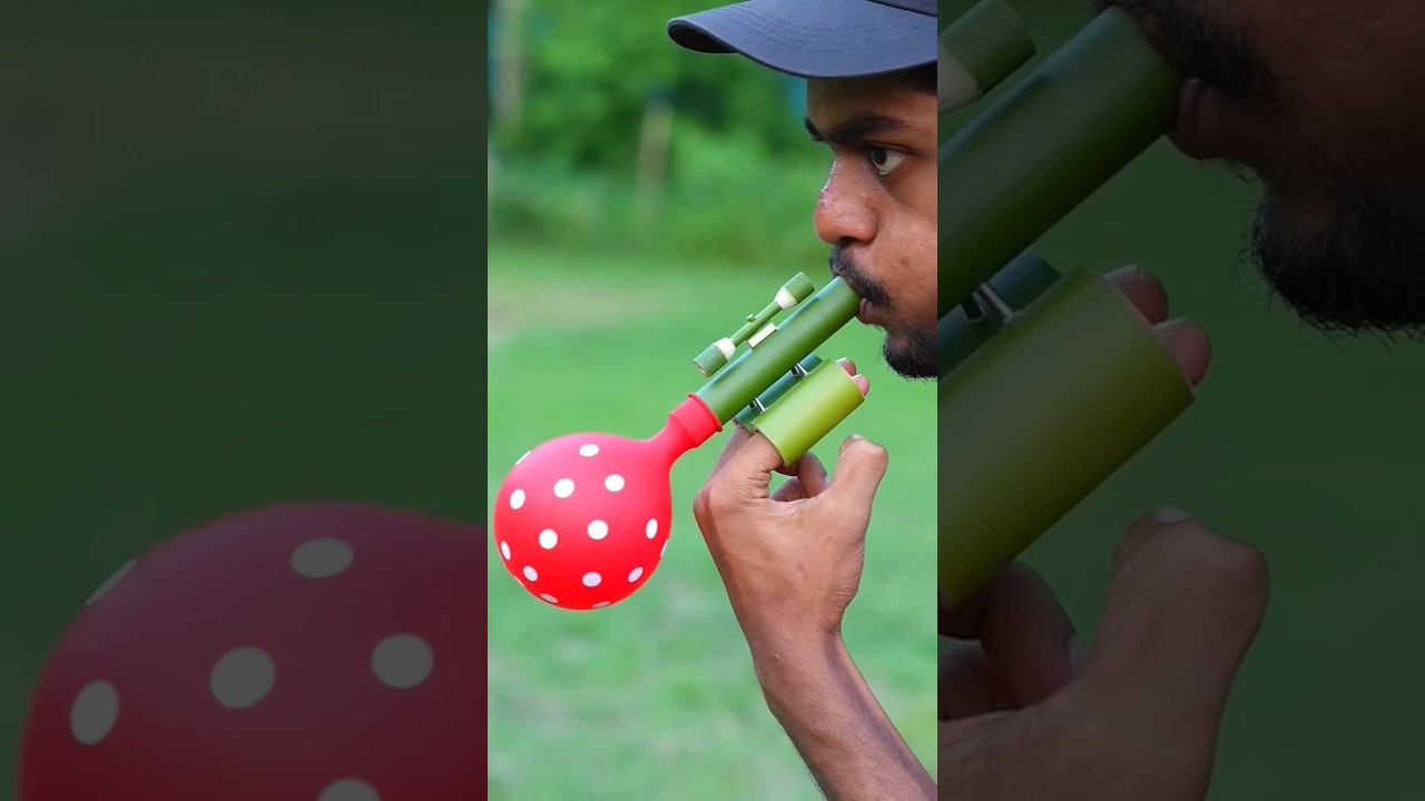DIY Bamboo Slingshot with Color Balloons| Eco-Friendly Toy Idea 