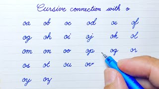 How to write English cursive writing | Connections letters o & a to z | Cursive handwriting practice