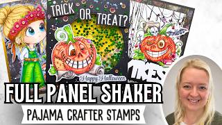 DIY Halloween Pumpkin Shaker Card! 🎃 Pajama Crafter Stamps Super Spooky Season YouTube Hop