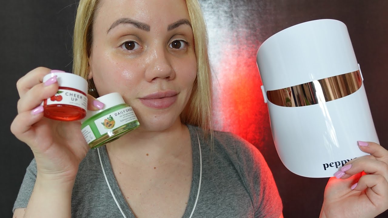 Skincare routine for Oily skin 2021 • At home Led Light Therapy Mask ...