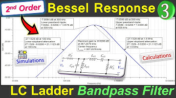 LC Ladder Bandpass Filter Design ✨️ Bessel Response - 2nd Order 💡 Example 3