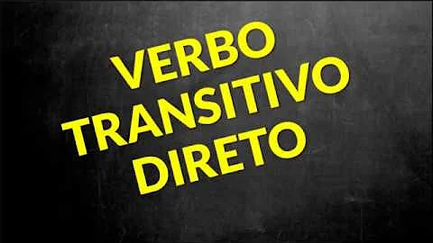 Que é verbo transitivo direto e indireto?