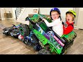 Monster Truck Kids Racing | Kids Pretend Play with Monstear Truck Toys