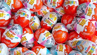 Yummy Kinder Surprise Egg Toys Opening - A Lot Of Kinder Joy Chocolate ASMR