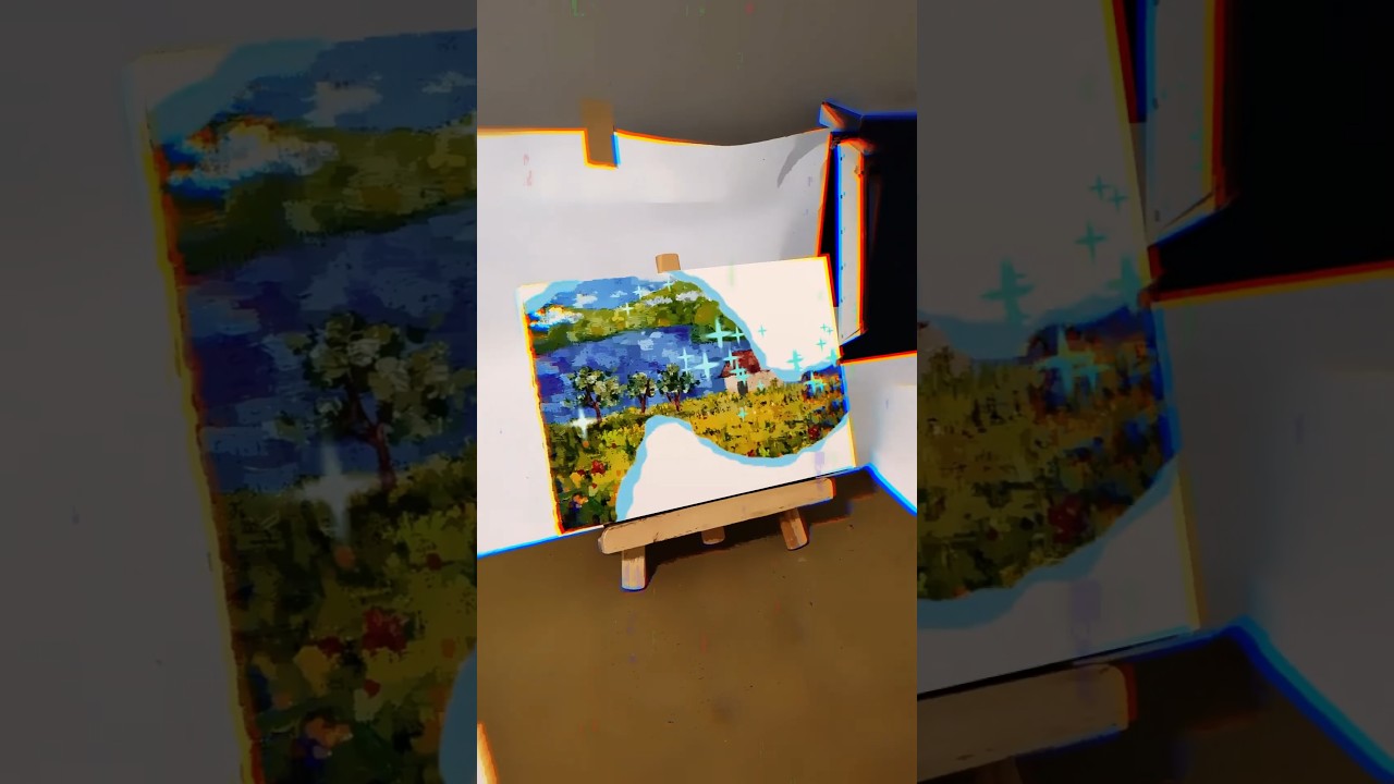 自作の油絵作品でVFXの練習 #vfx #モーショングラフィックス