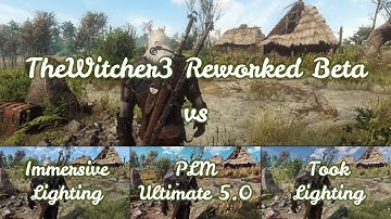 The Witcher 3 | Reworked Beta vs Phoenix Lighting mod vs Immersive Lighting vs Took | Comparison