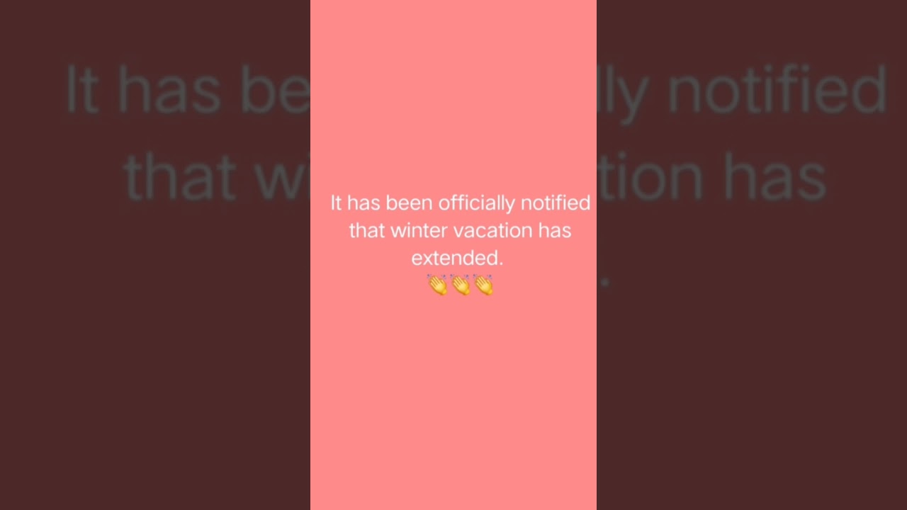 Yahoo.... GCUF Winter Vacation Extended! 