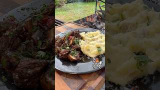 Carne honguitos y Pure?? De mis recetas preferidas? recetas locosxelasado asado cocina