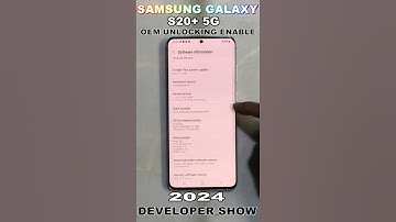 How To Samsung Galaxy S20+ 5g Oem Unlocking Enable / Developer Show 🔥 #samsung
