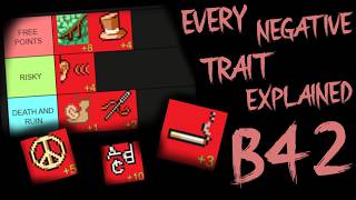 EVERY NEGATIVE TRAIT EXPLAINED - B42 Project Zomboid Tierlist