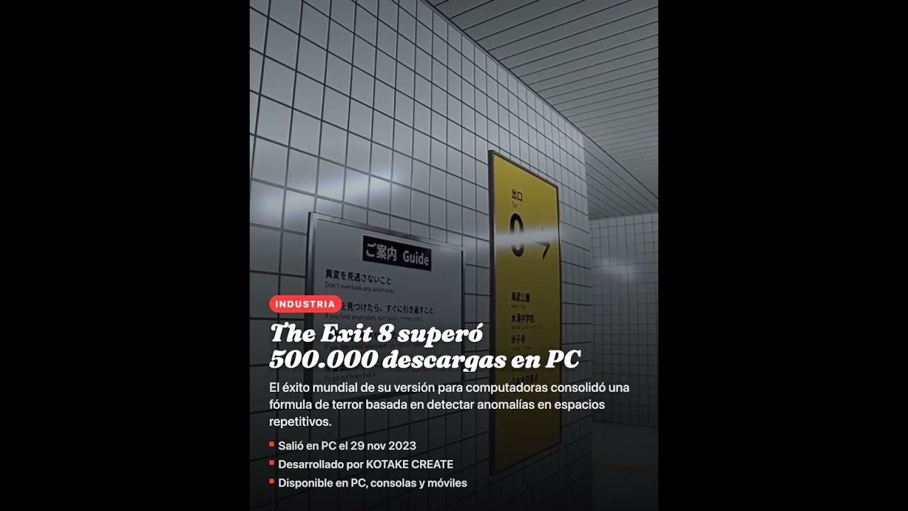 The Exit 8 superó 500.000 descargas en PC