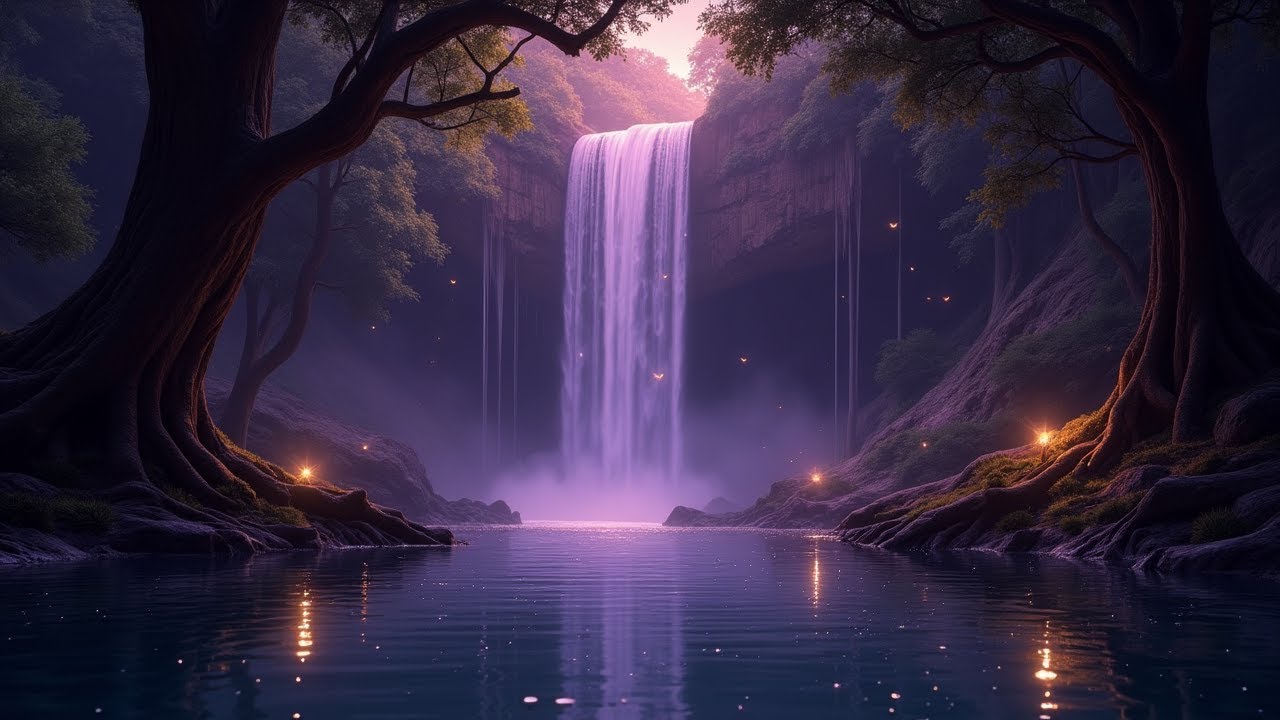 Waterfall Sound - Twilight Hollow: Ancient Sentinels, Luminous Pool, Whisperlight Flames