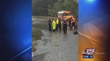 NW Bexar students rescued from school bus stranded in high water