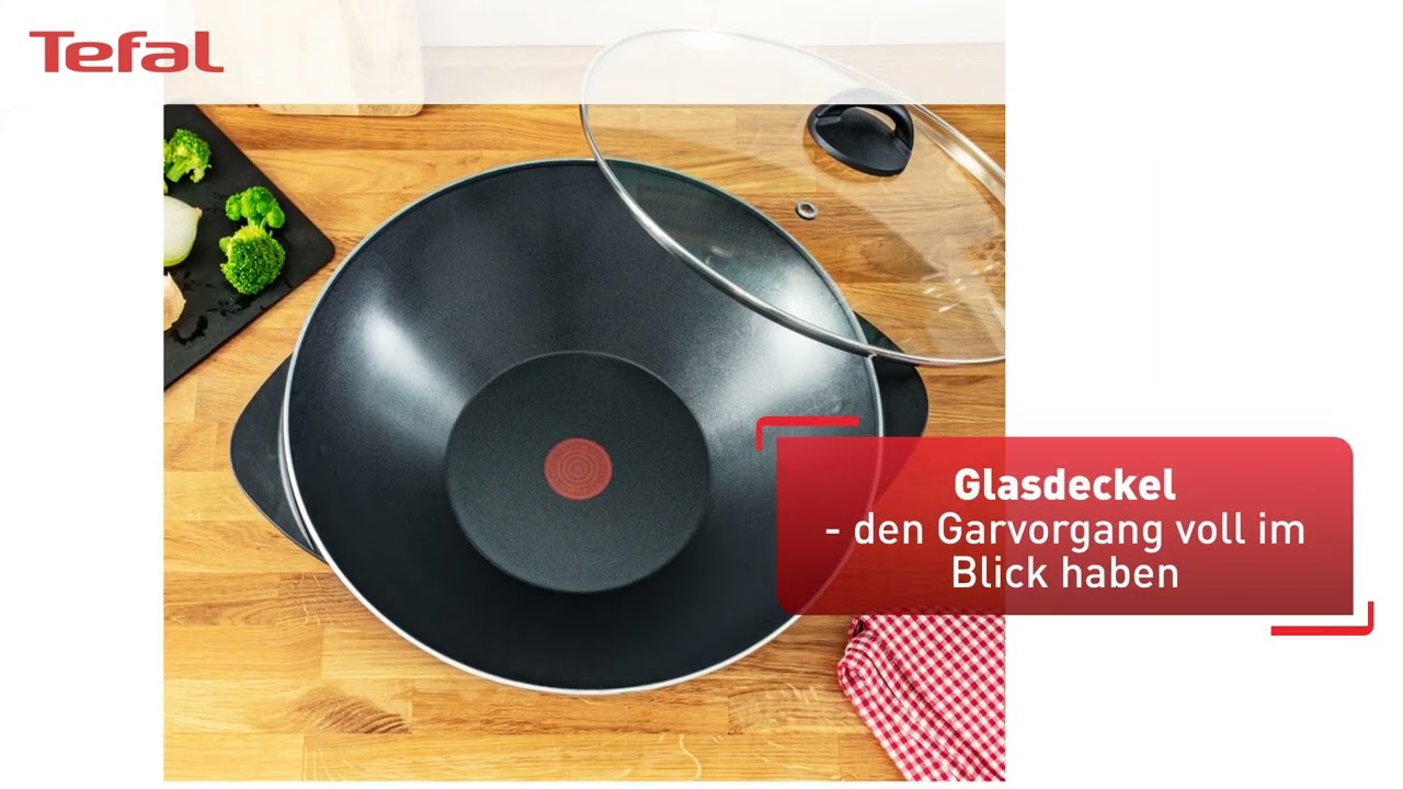 Wok électrique couvercle verre 1200w 6L Tefal WO300010