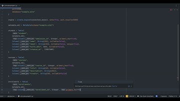Create Models and Schema in MSQL SERVER using SQLAlchemyCore