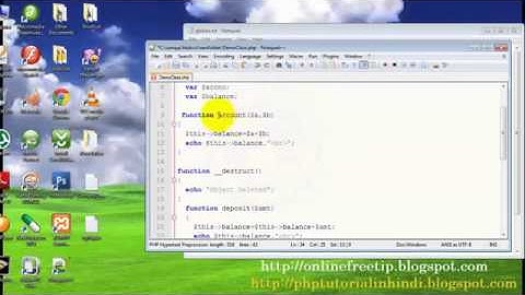 PHP Tutorial in Hindi Urdu 91 OOP Destructor,Destroy,Clone Object 1 3