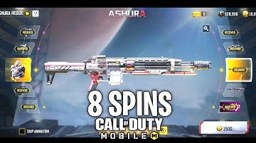 8 SPINS ON ASHURA DRAW REDUX FOR LEGENDARY M4LMG SALAMANDER  & REAPER ASHURA CODM