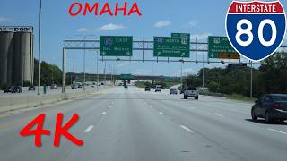 ⁴ᴷ Interstate 80 (Omaha, NE/Council Bluffs, IA) eastbound [4K VIDEO]