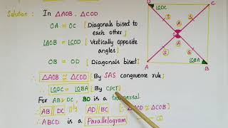 Q5-If the diagonals of a quadrilateral are equal and bisect  at right angles, then it is a square.