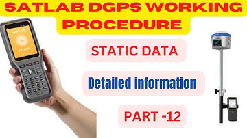 Satlab Dgps Static Settings I Static Survey With Satlab Dgps I Complete Dgps Static Tutorial I #dgps