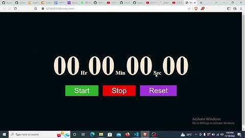 Coding Ninjas skill Test project(Stopwatch)