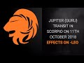 Jupiter Transit Guru Gochar In Scorpio 2018 2019 Effects For Leo Simha Rashi Moon Sign
