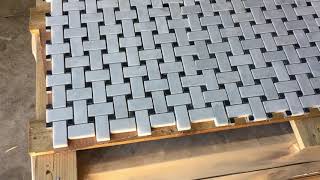Carrara Basketweave Polished Marble Mosaic Tile
