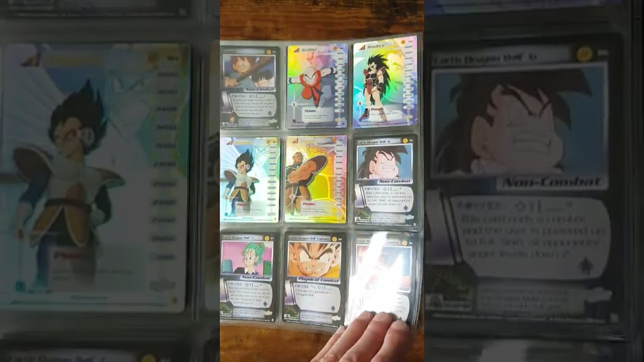 Dragon Ball Z cards Saiyan saga non foil & foil set Showing my binder