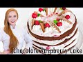 Raspberries & Cream Chocolate Cake - The BEST Raspberry Cake!