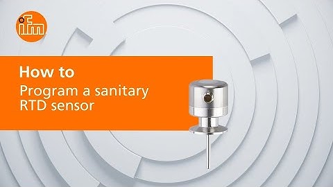 How to program a sanitary RTD sensor
