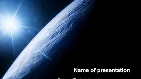 Earth From Space PowerPoint Template by PoweredTemplate.com