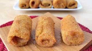 Жареные рулеты из хлеба Жареные рулеты из хлеба