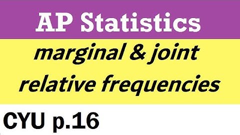 AP Stats CYU p.16 TPS 6e - marginal & joint relative frequencies