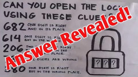 Can you open the lock using these clues | Spoiler Answer| Open lock by cracking Code #viralriddle