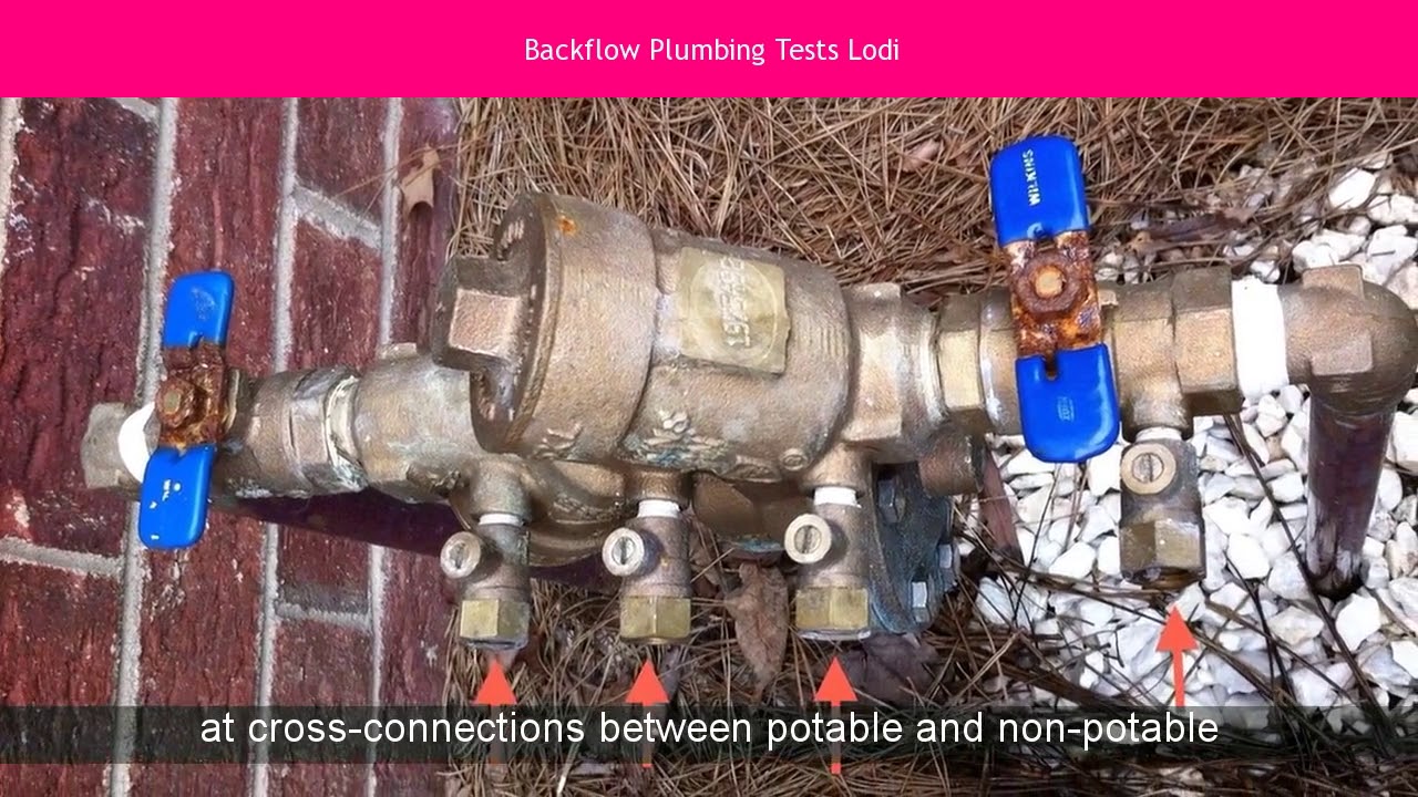 Backflow Plumbing Tests Lodi