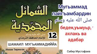 12.Мугьаммад пайгъамбар صلى الله عليه وسلم.(тварар,кьникь,ирс,ахварай акун).