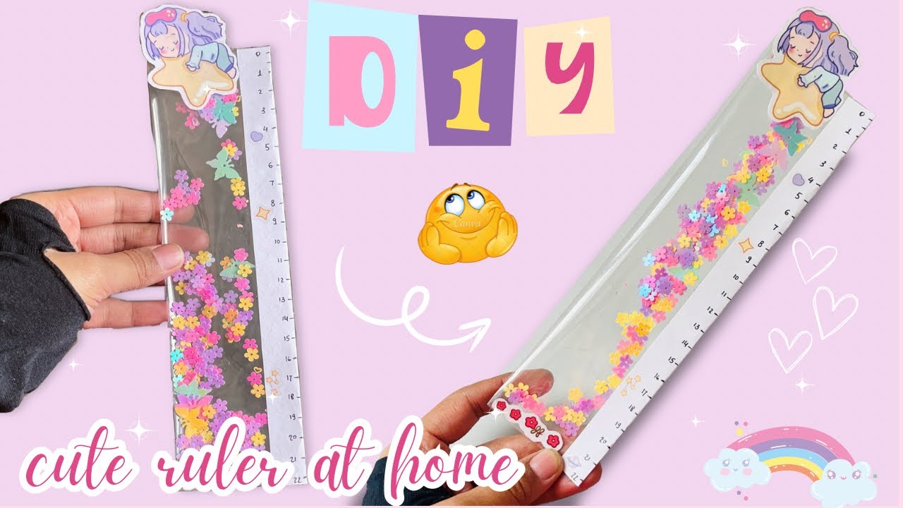 Diy Paper Ruler DIY paper Scale - How to make glitter ruler |How to make Glitter scale ...