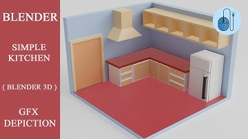 Very Simple Kitchen | Low Poly | Blender 3D