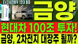 [📈 금양] 현대차 100조 투자! 🔥 금양, 2차전지 대전 승자는? #장교수