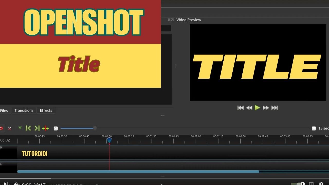 Add Simple Title - OpenShot Video Editor Tutorial #9 - YouTube