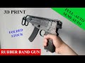 Skorpion VZ61 Rubber Band Gun 3D Print (Full Auto &amp; Semi Auto)