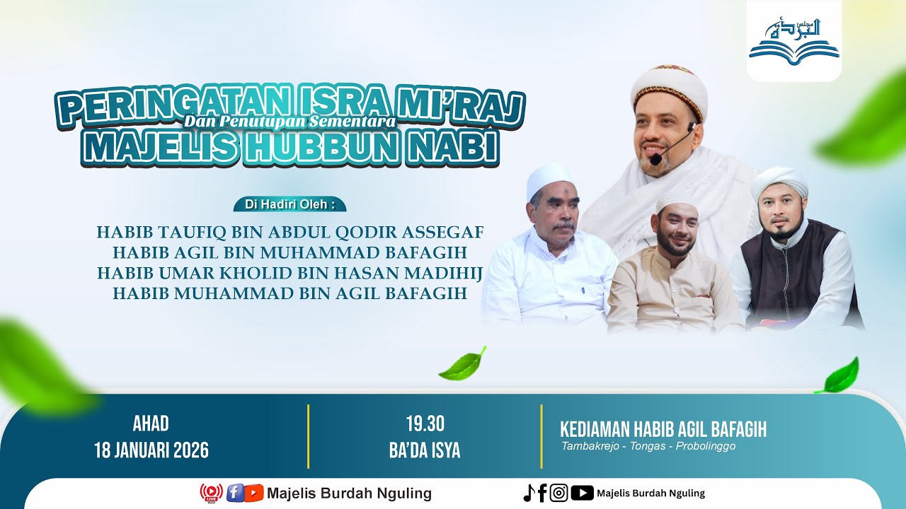 🔴LIVE Peringatan Isra Mi'raj dan Penutupan Sementara Majelis Hubbun Nabi