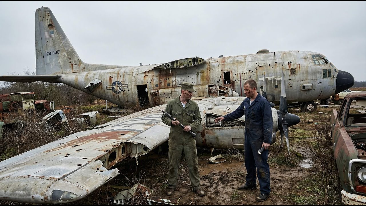 Rusty to Combat-Ready: C-130 Hercules 1978 Military ASMR Restoration