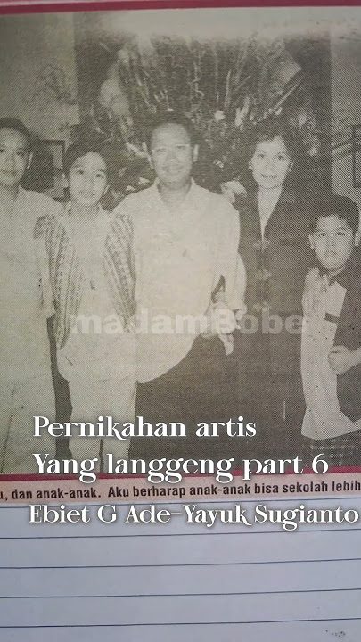Ebiet G Ade dan Yayuk Sugianto.Menikah 4 Pebruari 1982