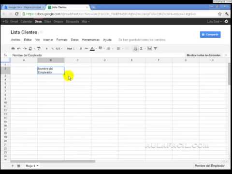 Celdas, filas y columnas - ajustar/Hojas de Cálculo Google Docs/AulaFacil.com