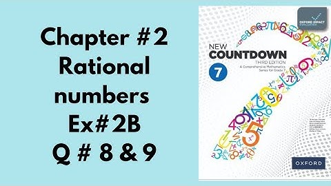 New oxford countdown maths class 7th 3rd edition || Chapter 2 ||Ex 2B || Question 8 and 9